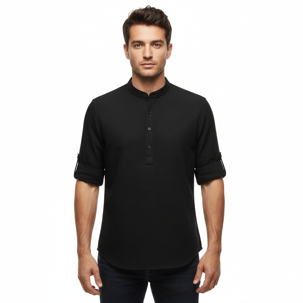 Arthur Henley Shirt - Luxury Breathable Knit