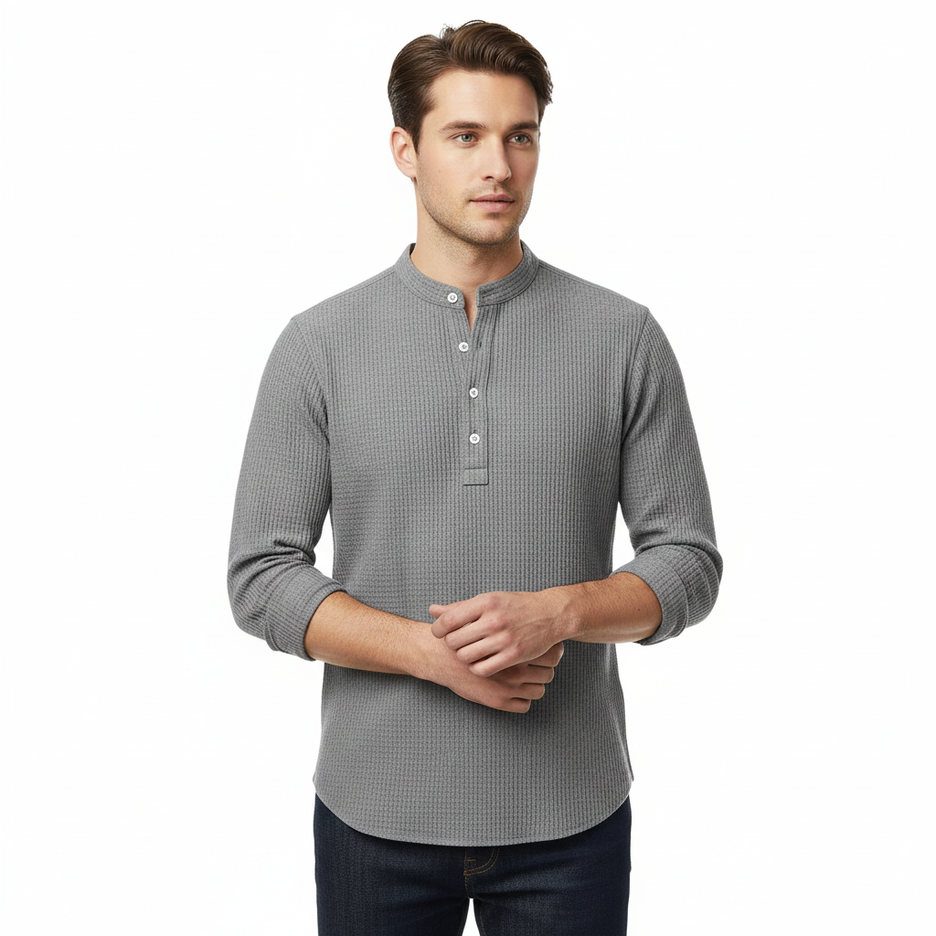 Arthur Henley Shirt - Luxury Breathable Knit