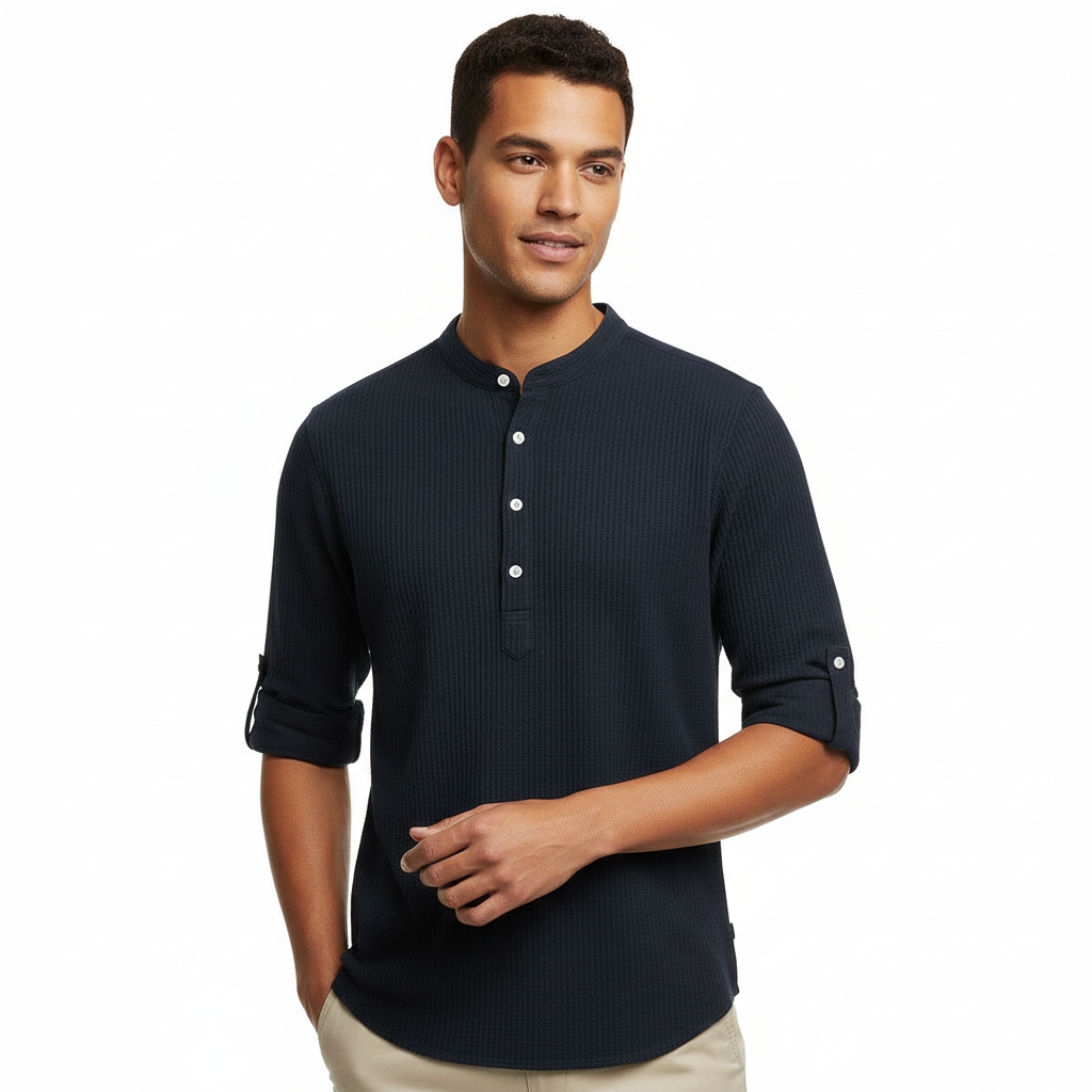 Arthur Henley Shirt - Luxury Breathable Knit