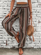 Cleo Ethnic Jogger Pants - Tribal Graphic Print