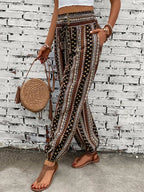 Cleo Ethnic Jogger Pants - Tribal Graphic Print