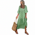Deu Tiered Midi Dress - Puff Sleeve