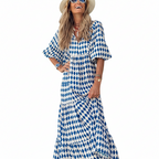 Deu Tiered Midi Dress - Puff Sleeve