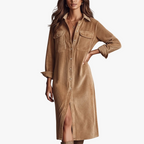 Elara Corduroy Midi Dress