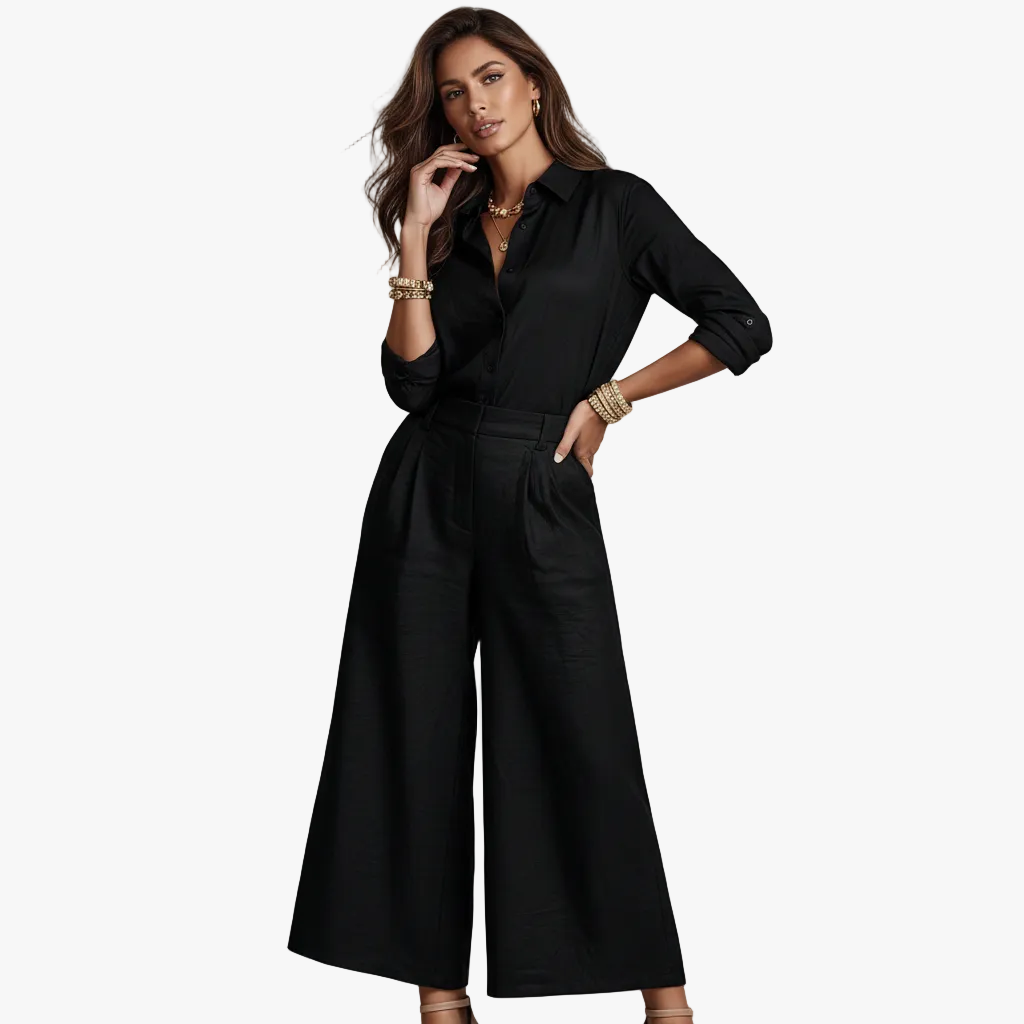 Elara Linen Set - Breathable Two-Piece