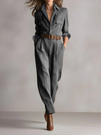 Elara Tweed Jumpsuit