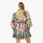 Elena Shirt Mini Dress - Balloon Sleeve