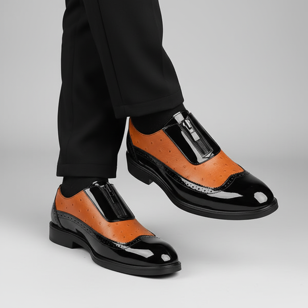 Felix Oxford Shoes - Ostrich Leather