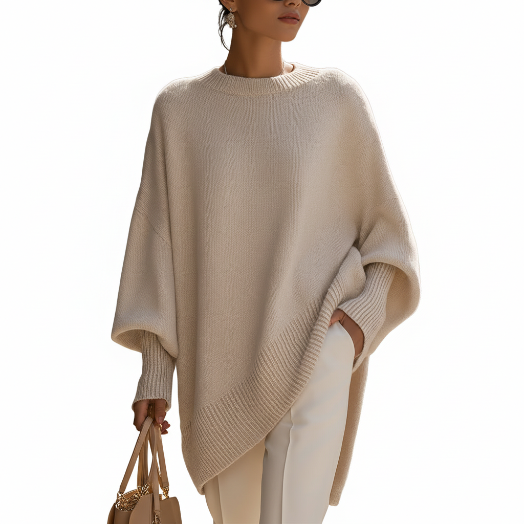 Gey Sweater - Elegant Graceful Silhouette