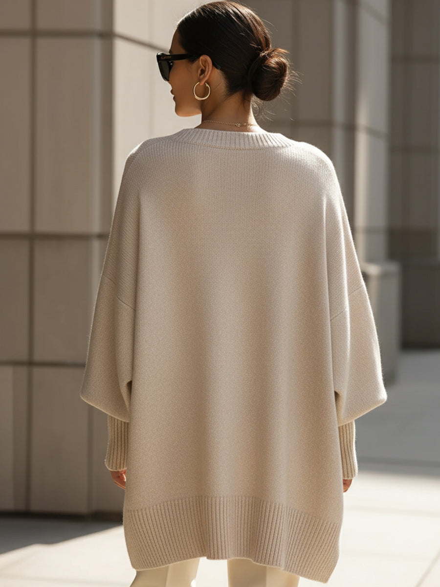 Gey Sweater - Elegant Graceful Silhouette