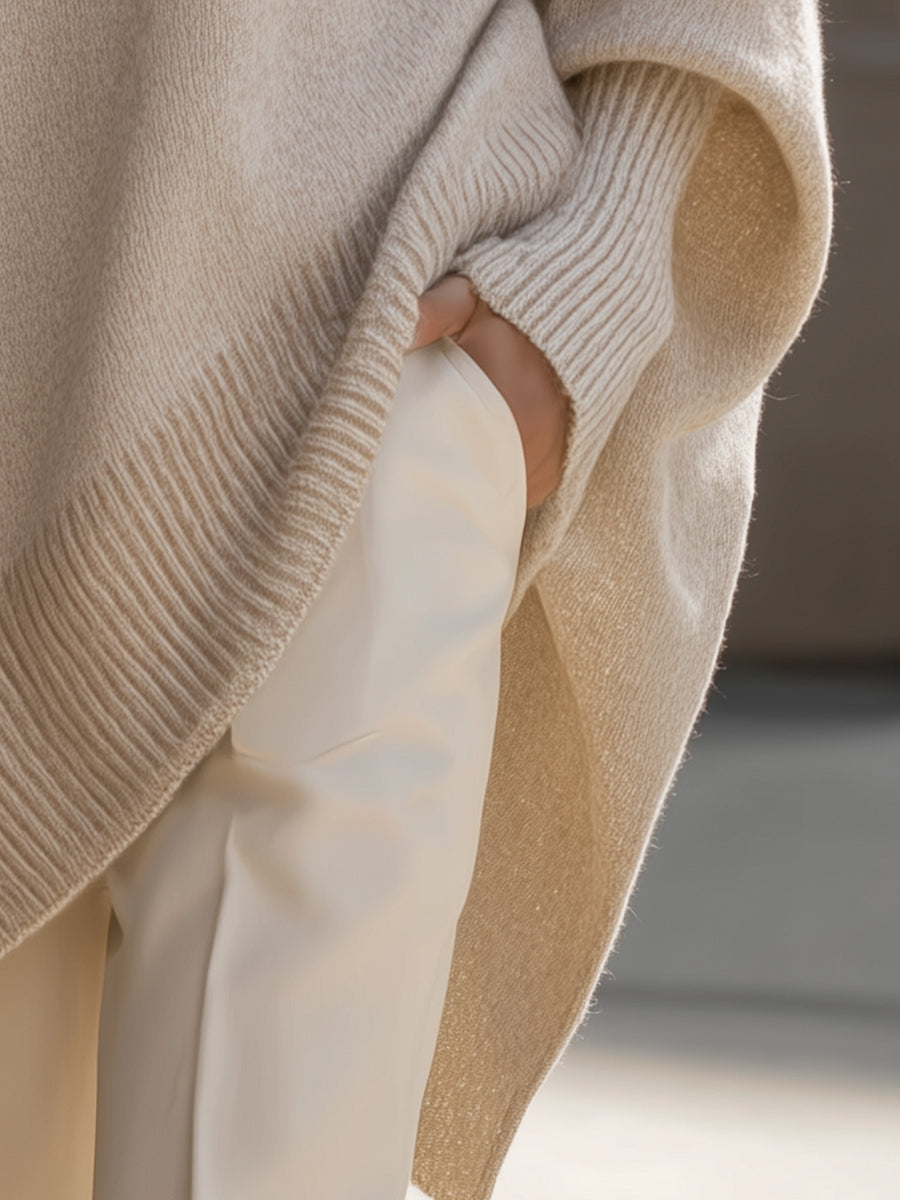 Gey Sweater - Elegant Graceful Silhouette