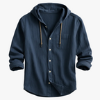 Julian Hoodie Shirt - Cotton-Linen Blend