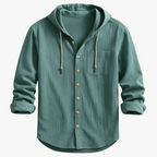 Julian Hoodie Shirt - Cotton-Linen Blend