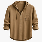 Julian Hoodie Shirt - Cotton-Linen Blend