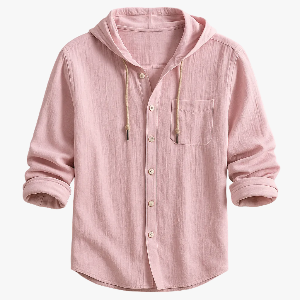 Julian Hoodie Shirt - Cotton-Linen Blend