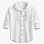 Julian Hoodie Shirt - Cotton-Linen Blend