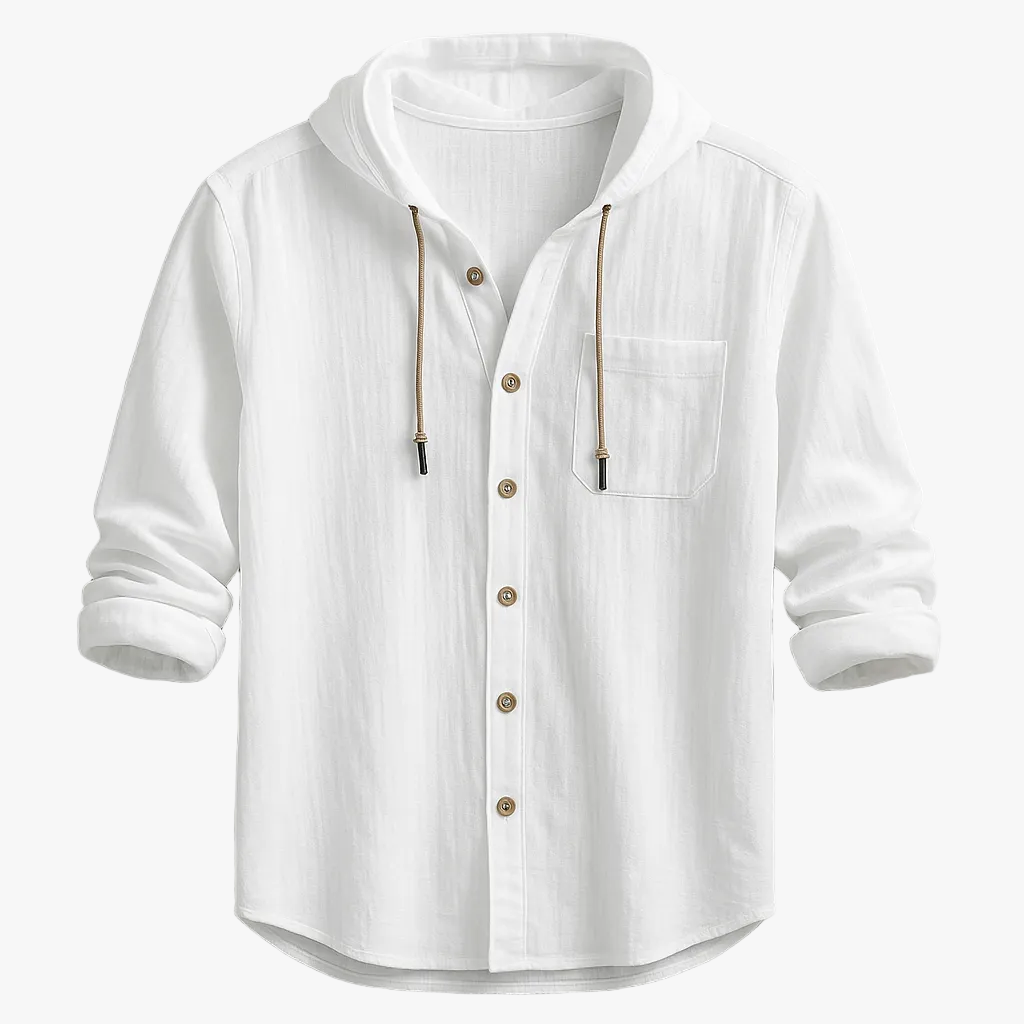 Julian Hoodie Shirt - Cotton-Linen Blend
