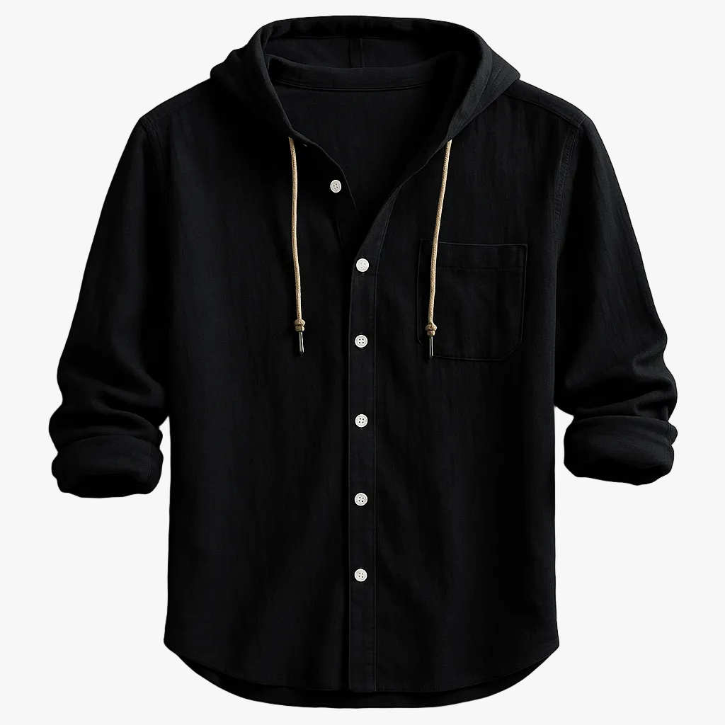 Julian Hoodie Shirt - Cotton-Linen Blend