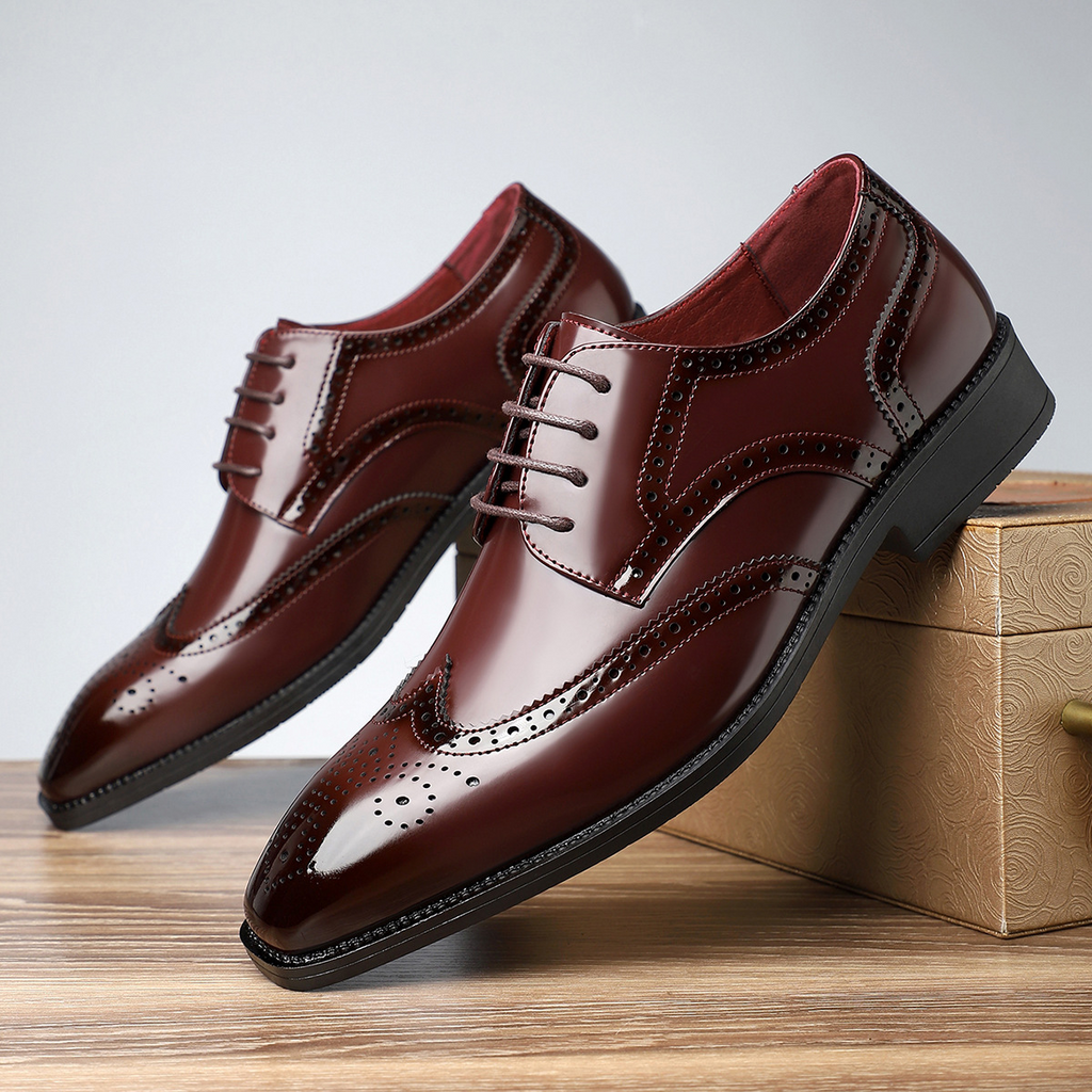 Julian Leather Brogue Dress Shoes