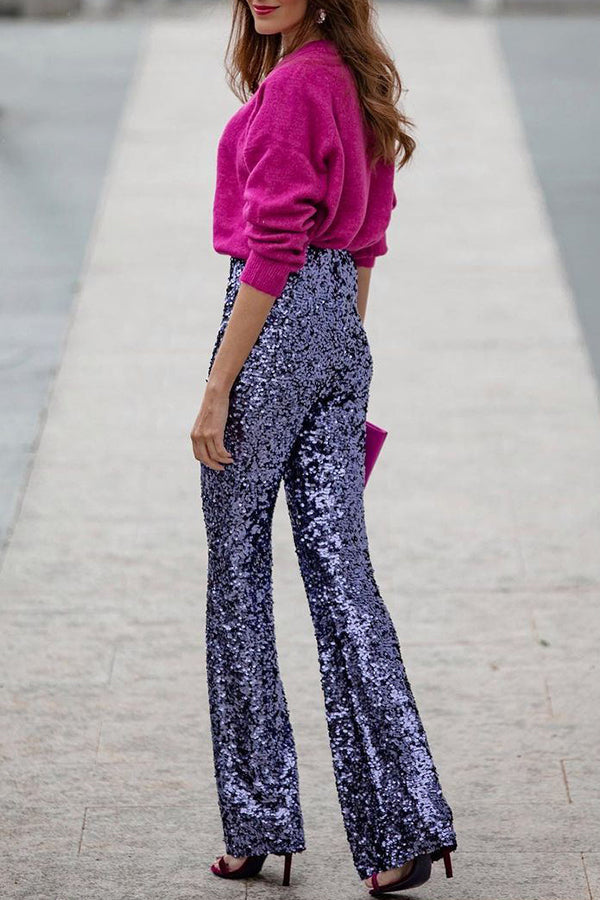 Kiara Sequin Flare Pants