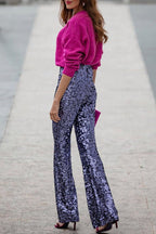 Kiara Sequin Flare Pants