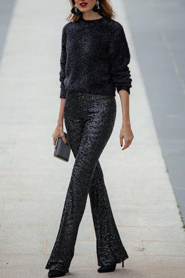 Kiara Sequin Flare Pants