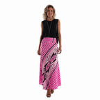 Lia Satin Maxi Skirt - Geometric Print