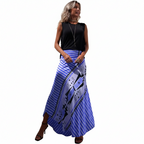 Lia Satin Maxi Skirt - Geometric Print
