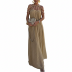 Luo Linen Blend Cover-up Maxi Dress