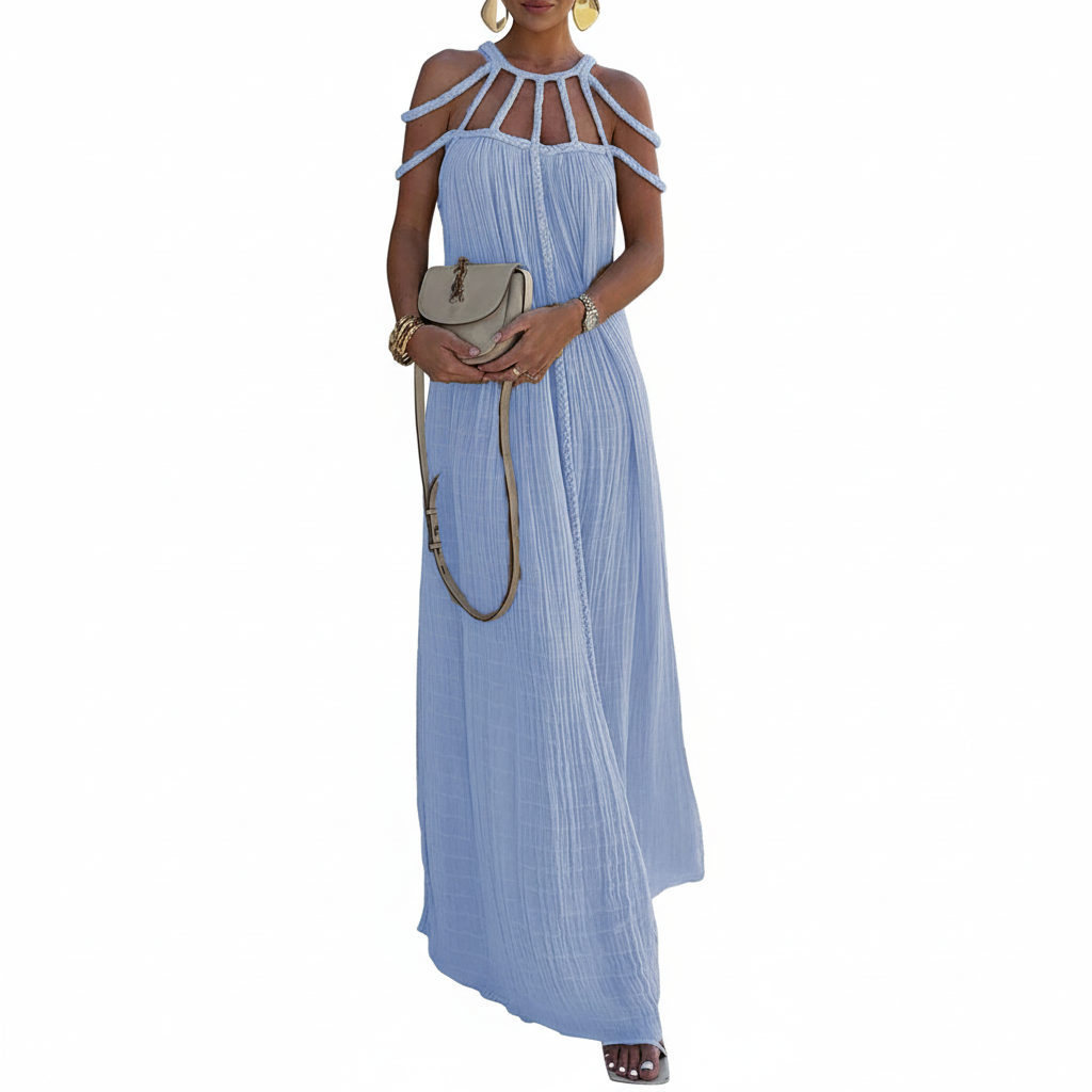 Luo Linen Blend Cover-up Maxi Dress