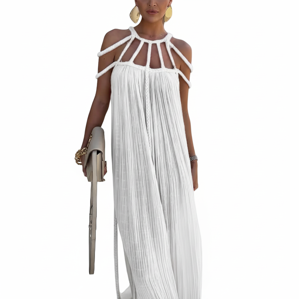 Luo Linen Blend Cover-up Maxi Dress