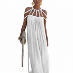 Luo Linen Blend Cover-up Maxi Dress
