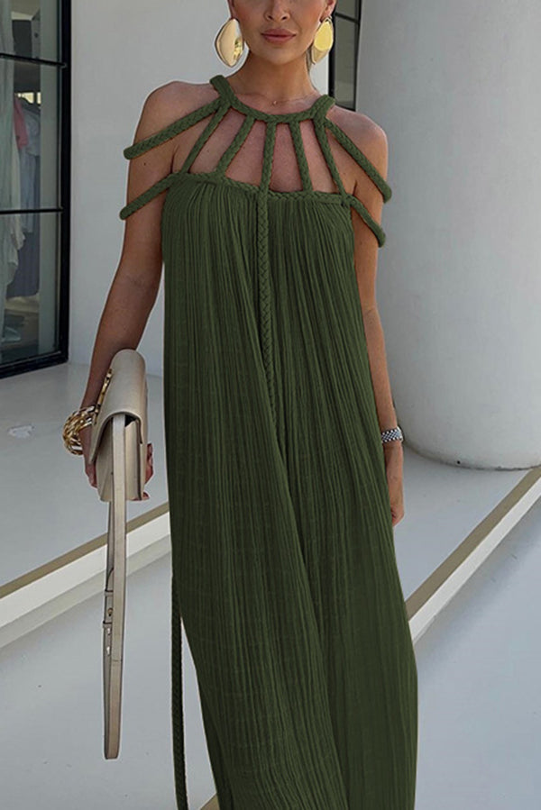 Luo Linen Blend Cover-up Maxi Dress