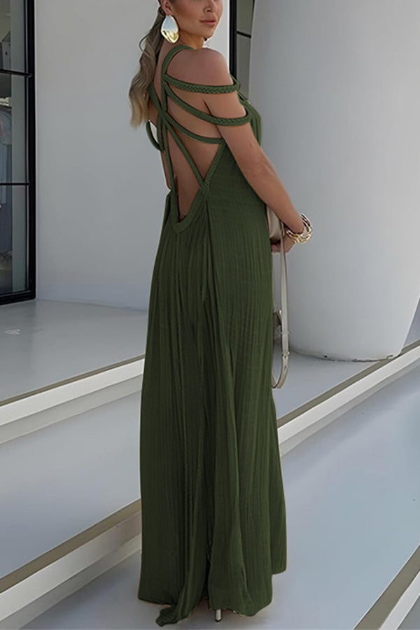 Luo Linen Blend Cover-up Maxi Dress