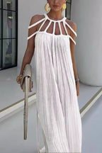 Luo Linen Blend Cover-up Maxi Dress