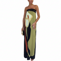Lyra Maxi Dress - Off-Shoulder Abstract Floral