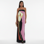 Lyra Maxi Dress - Off-Shoulder Abstract Floral