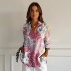 Nara Women's Blouse Button Closure