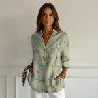 Nara Women's Blouse Button Closure