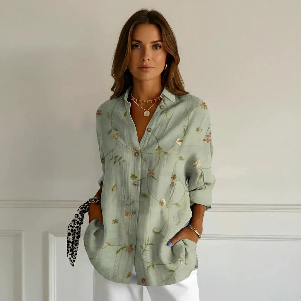 Nara Women's Blouse Button Closure