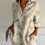 Nara Women's Blouse Button Closure