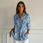 Nara Women's Blouse Button Closure