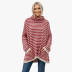 Ory Tunic Sweater - Striped Pocketed Knit