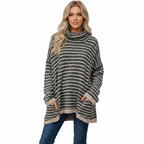Ory Tunic Sweater - Striped Pocketed Knit
