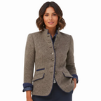 Ozi Elegant Cardigan - High Collar Knit
