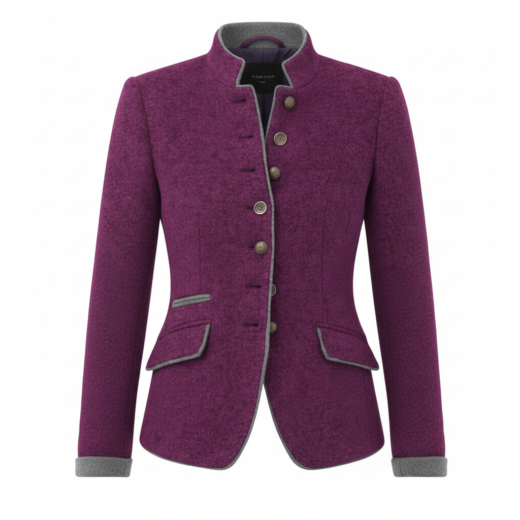 Ozi Elegant Cardigan - High Collar Knit