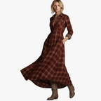 Prue Plaid Shirt Long Dress