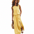 Roe Maxi Dress - Loose Fit Side Slit