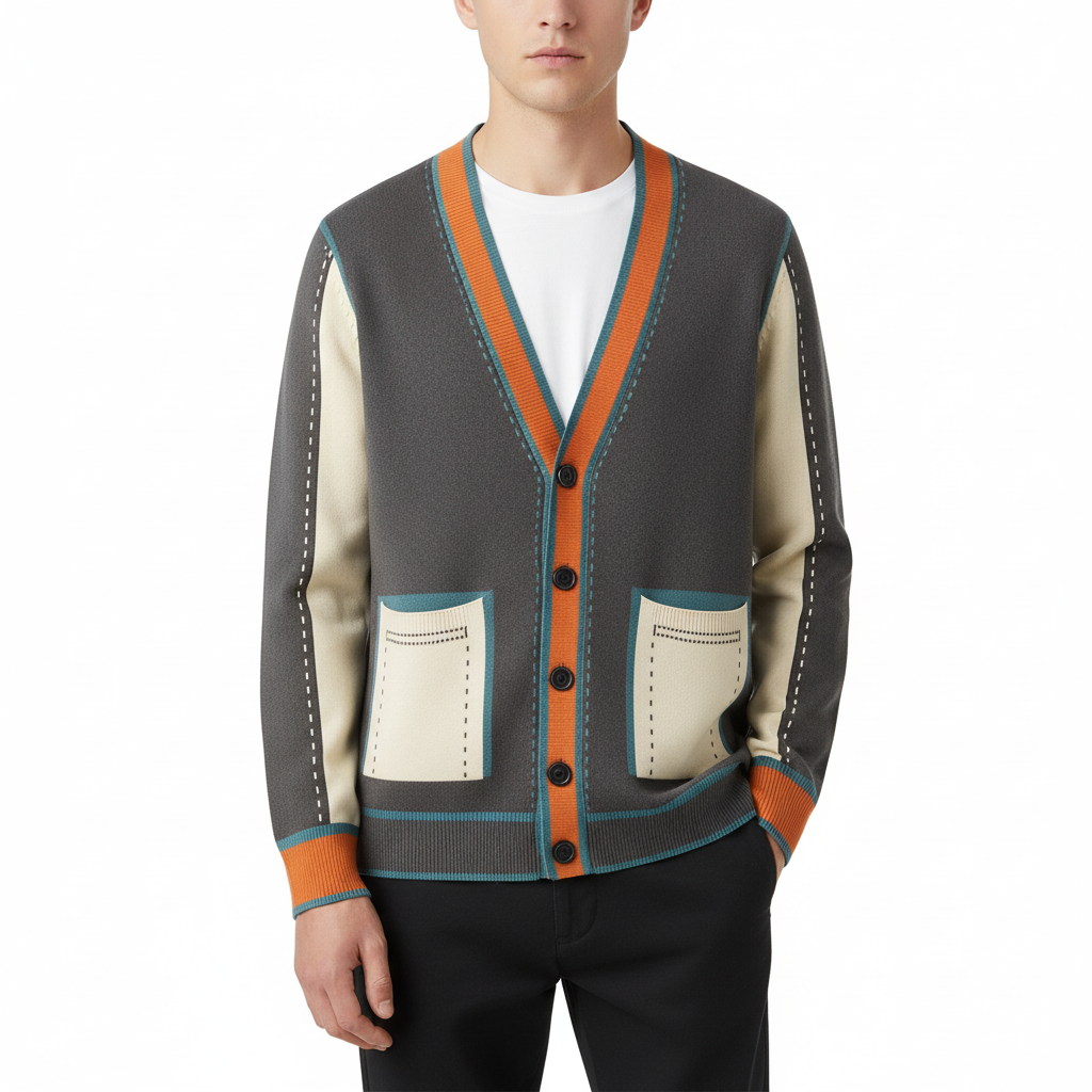 Sloane Cardigan - Wool Blend Patch Pocket