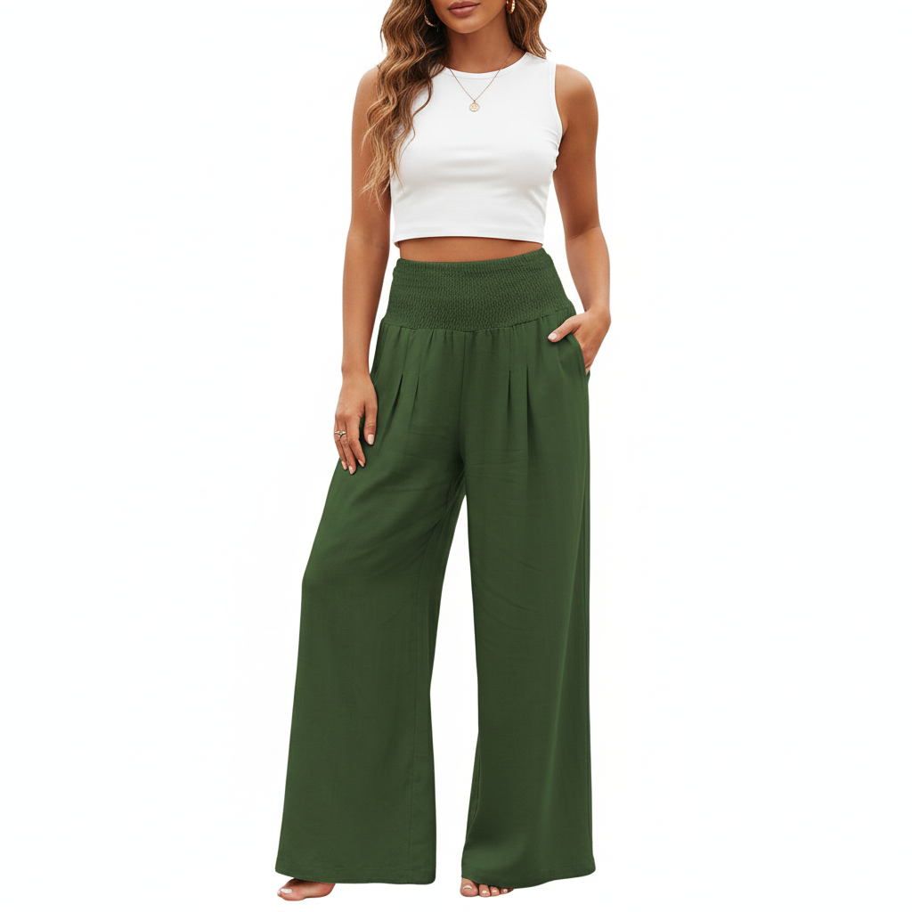 Sonia Smocked Pocketed Pants